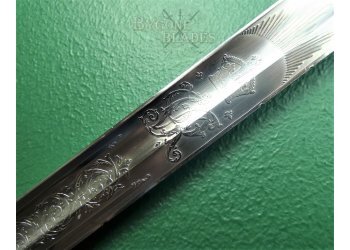 British 1854 Pattern Infantry Officers Wilkinson Sword. Family Crest. Owners Initials #15
