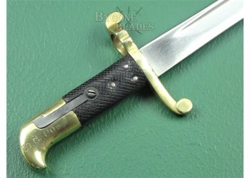 British 1855 Volunteer Pattern Lancaster Carbine Quill Point Bayonet. 80th Staffordshire Volunteers. #9
