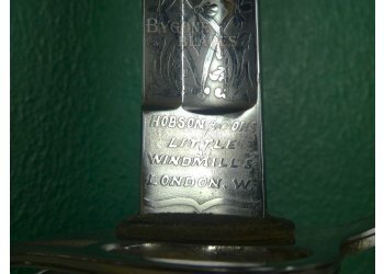 British 1856 Pattern 2nd Northumberland Percy Volunteer Artillery Sword. Lt. Jackson. #2501001 #16