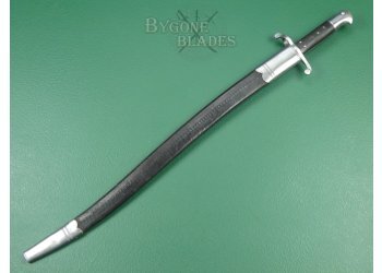 British 1856 Pattern Yataghan Sword Bayonet. Early Riveted Spring. #2211011 #4