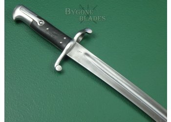 British 1856 Pattern Yataghan Sword Bayonet. Early Riveted Spring. #2211011 #7