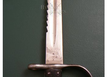 British 1879 Martini Henry Artillery Saw Back Sword Bayonet. Enfield 1882 #11