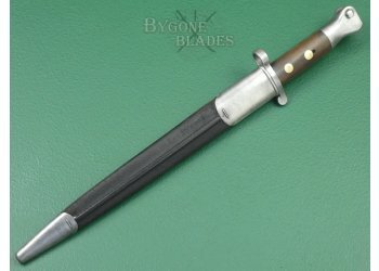 British 1888 Mk I Type II Lee Metford Bayonet. Matching Numbered Scabbard. #2207001 #4