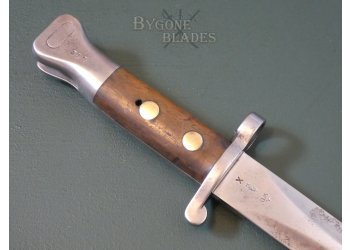 British 1888 Mk1 Type II Navy Issue Bayonet &amp; Mk III Naval Scabbard #5