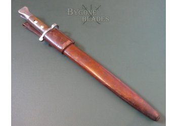 British 1888 Mk1 Type II Navy Issue Bayonet &amp; Mk III Naval Scabbard #7