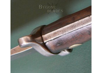 British 1888 MkI Type II Royal Navy Issue Lee Metford Bayonet. Scarce Internal Chape Scabbard #13