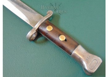 British 1888 MkI Type II Royal Navy Issue Lee Metford Bayonet. Scarce Internal Chape Scabbard #8