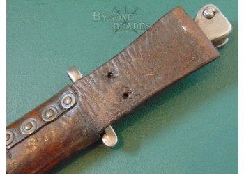 British 1888 MkI Type II Royal Navy Issue Lee Metford Bayonet. Scarce Internal Chape Scabbard #10