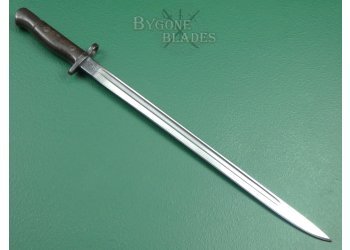 British 1907 Pattern Bayonet. Remington 1915. Very Rare British Double Seamed Scabbard. #2211007 #8