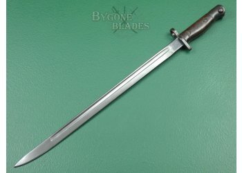 British 1907 Pattern Bayonet. Remington 1915. Very Rare British Double Seamed Scabbard. #2211007 #9