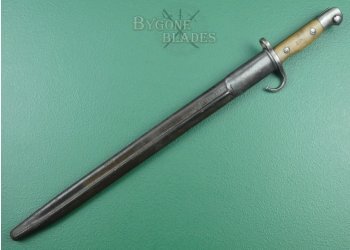 British 1907 Mk1 Pattern Hooked Quillon Bayonet &amp; No.1 Mk1 Scabbard. Royal Warwickshire Regiment #4