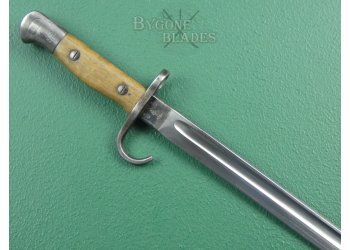 British 1907 Mk1 Pattern Hooked Quillon Bayonet &amp; No.1 Mk1 Scabbard. Royal Warwickshire Regiment #7