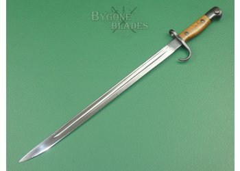 British 1907 Mk1 Pattern Hooked Quillon Bayonet. Royal Navy Issue. Matching Scabbard. #2202032 #6