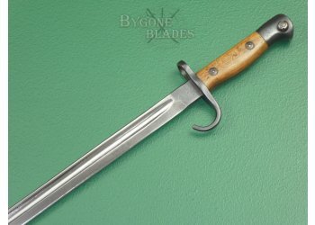 British 1907 Mk1 Pattern Hooked Quillon Bayonet. Royal Navy Issue. Matching Scabbard. #2202032 #8