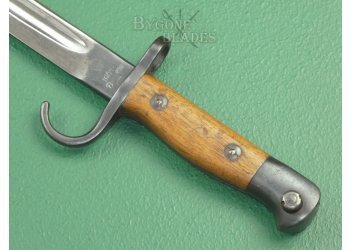 British 1907 Mk1 Pattern Hooked Quillon Bayonet. Royal Navy Issue. Matching Scabbard. #2202032 #10