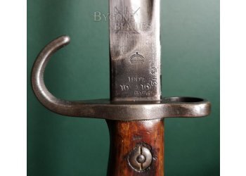 British 1907 MkI Hooked Quillon Bayonet. Bedfordshire Regiment #7