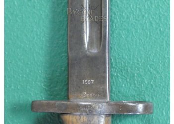 British 1907 Pattern Bayonet. Upper Edge. Blackened Blade. #2401020 #10