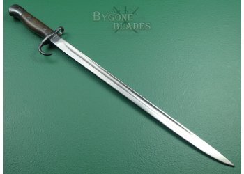 British 1907 Pattern Mk I Hooked Quillon Bayonet. Rare Mk I Internal Chape Scabbard. Unit Marked #6