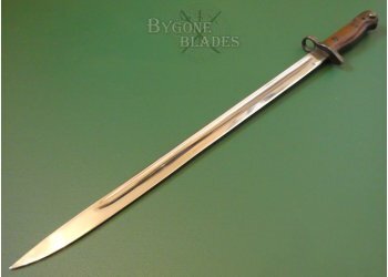 British 1907 Pattern Presentation Lanchester Submachine Gun Bayonet. Wilkinson Sword Company #4