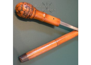 British 19th Century Large Root-Ball Sword Cane #3