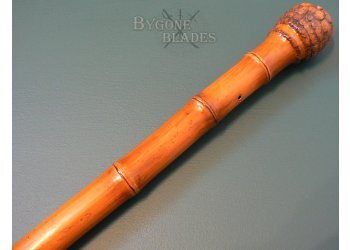 British 19th Century Large Root-Ball Sword Cane #8