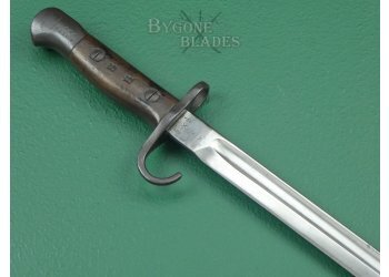 British 1907 Mk1 Hooked Quillon Bayonet. Mk1 Internal Chape Scabbard. #2207018 #7