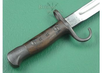 British 1907 Mk1 Hooked Quillon Bayonet. Mk1 Internal Chape Scabbard. #2207018 #9