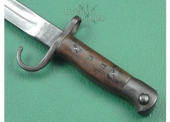 British 1907 Mk1 Hooked Quillon Bayonet. Mk1 Internal Chape Scabbard. #2207018 #10