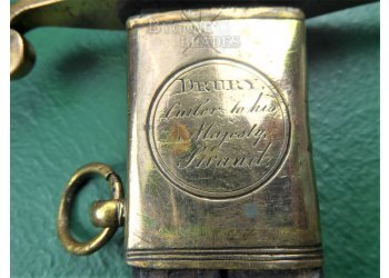 British Blue &amp; Gilt George III Royal Navy Officer&#039;s Sword. Drury. London #14