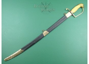 British Blue &amp; Gilt George III Royal Navy Officer&#039;s Sword. Drury. London #5