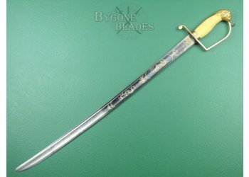 British Blue &amp; Gilt George III Royal Navy Officer&#039;s Sword. Drury. London #7