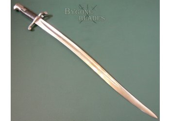British Early Production 1856 Enfield Yataghan Sword Bayonet. Riveted Spring #4