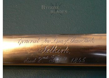 British East India Company George IV Pattern 1822 Pipe Back Infantry Sword. General John Dun  #10