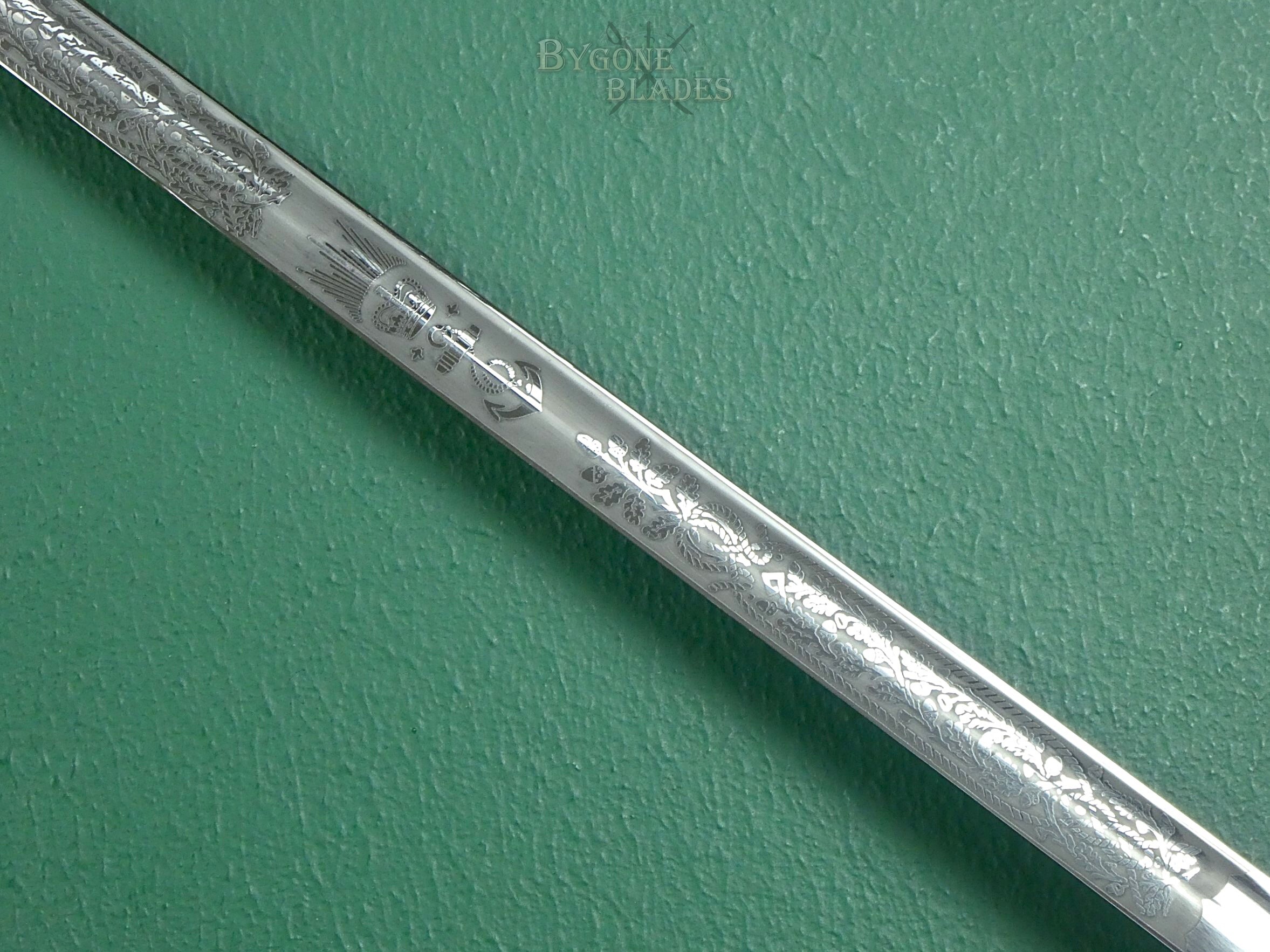 British EIIR Parade Ready Royal Navy Officers Sword. FIRMIN. #2310006 #14
