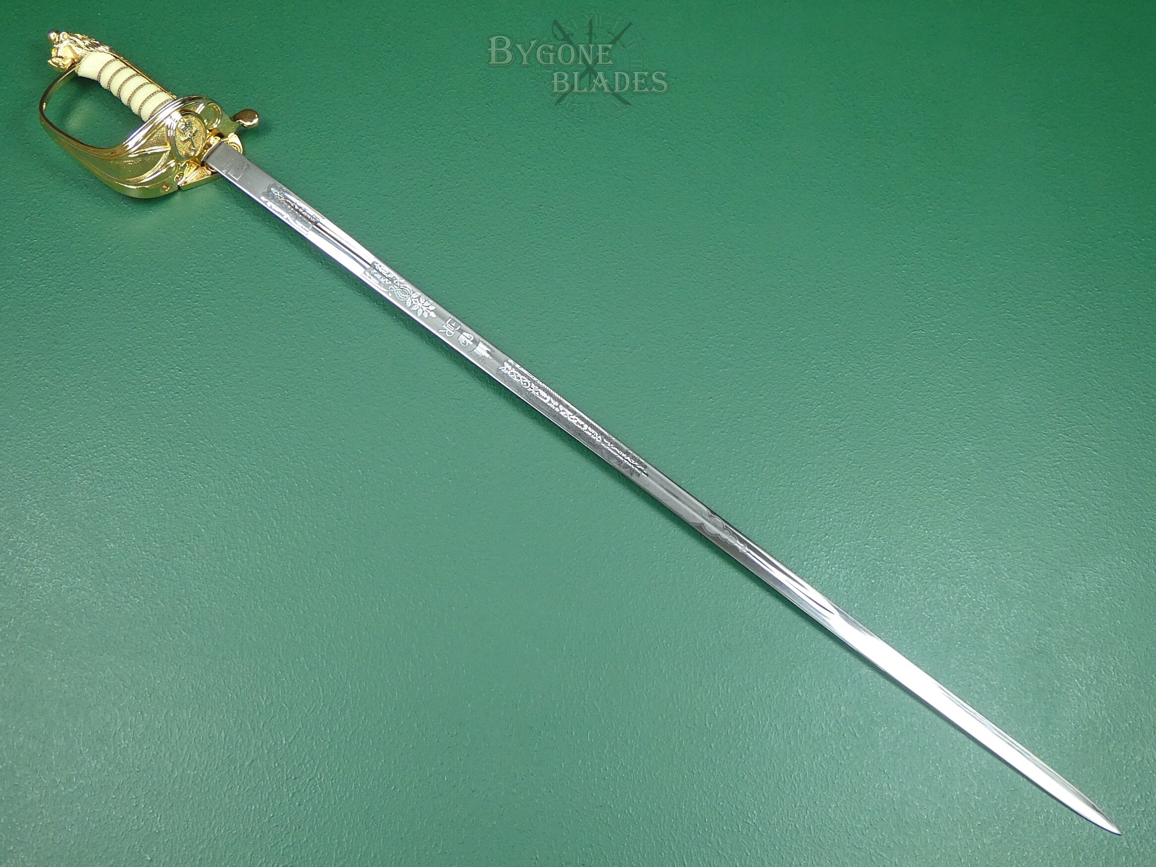 British EIIR Parade Ready Royal Navy Officers Sword. FIRMIN. #2310006 #5