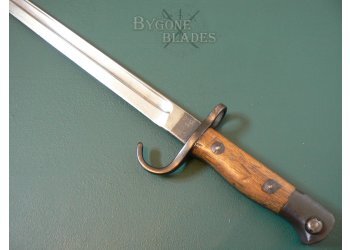 British First Pattern 1907 Hooked Quillon Bayonet. Sanderson 1908 #8