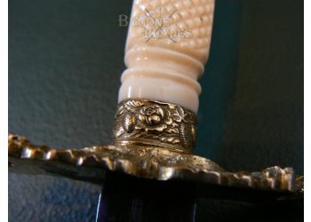 British George III Royal Navy Officer&#039;s Dirk. Blue &amp; Gilt Late 18th Century #11