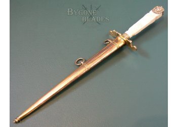 British George III Royal Navy Officer&#039;s Dirk. Blue &amp; Gilt Late 18th Century #4