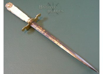 British George III Royal Navy Officer&#039;s Dirk. Blue &amp; Gilt Late 18th Century #5