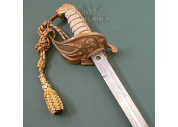 British Royal Navy P1827 George V. Named WW1 Officers Sword #8