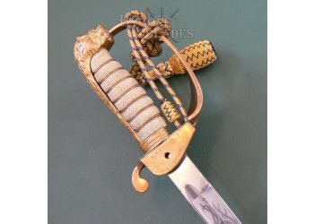 British Royal Navy P1827 George V. Named WW1 Officers Sword #10