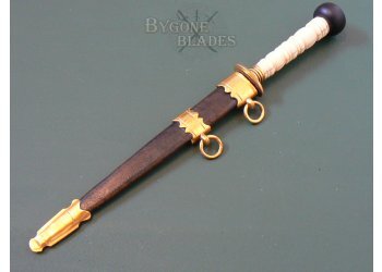 British Georgian Blue and Gilt Naval Dirk #3