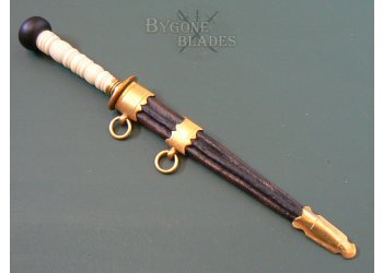 British Georgian Blue and Gilt Naval Dirk #4