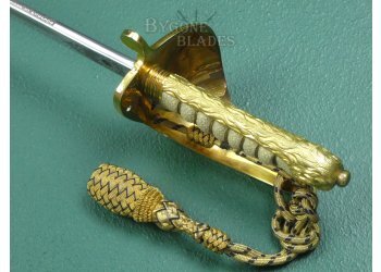 British GVIR Royal Navy Sword. Rear Admiral R. H. Tribe. CB. MBE. #2310008 #12