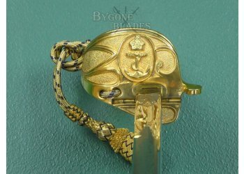 British GVIR Royal Navy Sword. Rear Admiral R. H. Tribe. CB. MBE. #2310008 #13