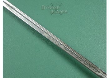 British GVIR Royal Navy Sword. Rear Admiral R. H. Tribe. CB. MBE. #2310008 #15