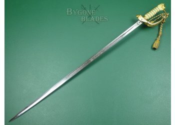 British GVIR Royal Navy Sword. Rear Admiral R. H. Tribe. CB. MBE. #2310008 #6
