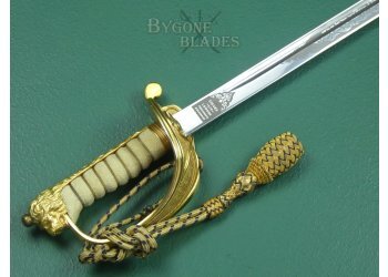 British GVIR Royal Navy Sword. Rear Admiral R. H. Tribe. CB. MBE. #2310008 #9