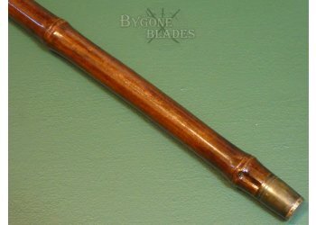 British Jonathan Howell Sword Cane 1879. Double Edged Blade. Hallmarked Silver Collar #13