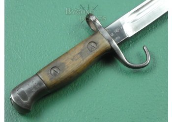 British MOLE 1907 Mk1 Hooked Quillon Bayonet. No.1 Mk1 Scabbard. #2212002 #9